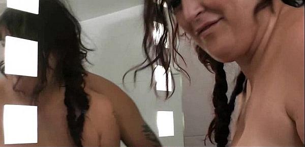  He picks up busty chick and fucks in the restroom